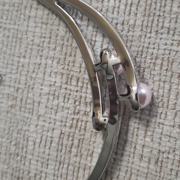 WHBM Necklace Silver Plated & Pink Pearl's + Matching earrings - Picture 9 of 14